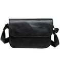 thumbnail image 1 of Vaupan Half Covered Leather Bag, Crossbody Portable One Shoulder Bag for Same Style with Men and Women Metal Buckle Fits Tightly Anti Theft Travel Purse Simple and Practical Handbag Wallet, 1 of 7