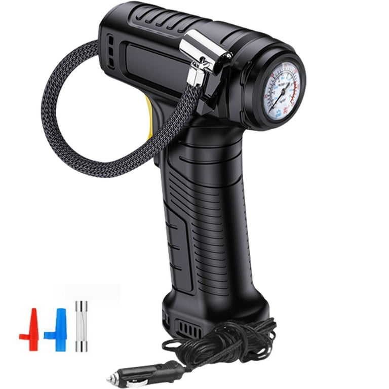 Portable Air Compressor, Electric Air Compressor Pump,Tire Inflator with Gauge,LED Light and Adaptors,Universal for Car, Truck, Bicycle, Basketballs and Other Inflatable Portable Air Compressor, Electric Air Compressor Pump,Tire Inflator with Gauge,LED Light and Adaptors,Universal for Car, Truck, Bicycle, Basketballs and Other Inflatable