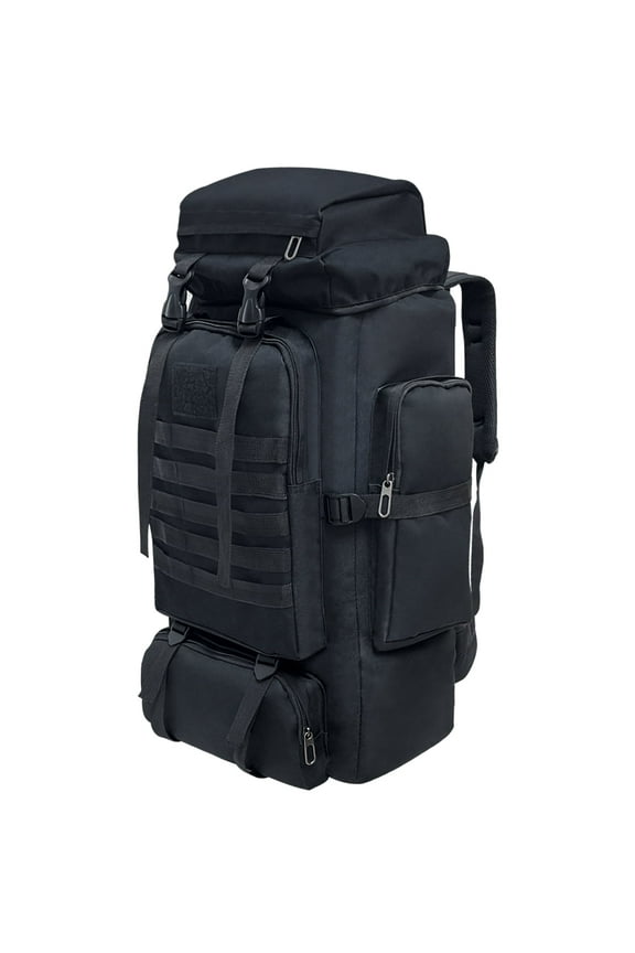 Hiking Daypack, 80L Camping Backpack Large Capacity Multi-Pocket, Waterproof Suitable for Long-Distance Outdoor Sport Travel Rucksack for Men Women Universal (Black)