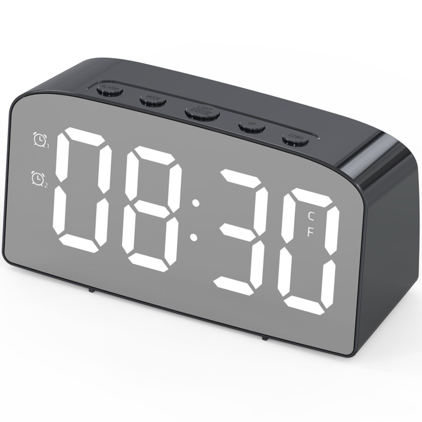 Vaupan LED Digital Alarm Clock, Battery Operated or inline Plug with