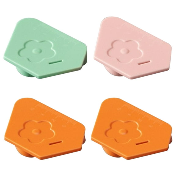 Vaupan Magnetic Seam Guide for Sewing Machine, Universal Sewing Positioning Tool Accessories Supplies, Multifunctional Polygonal Hammer Guide with Scale, Magnet Hem Guide for Sewing Machine (4 Pcs)