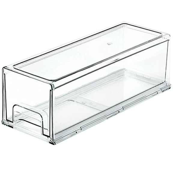 Vaupan Small Drawer Transparent Storage Box Clear Plastic Stacking Storage Drawer Container Organizer Waterproof, Convenient and Lightweight Storage Enthusiasts Suitable for Household Office