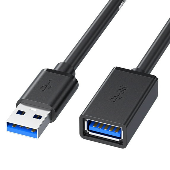 Vaupan USB 3.0 Extension Cable Data Cable, USB Male to Female Cord Extender Durable Braided High Data Transfer Compatible with Printer, USB Keyboard, Flash, Hard Drive, Game Controller (Black)