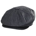 thumbnail image 1 of Vauxhall Wool Poplin Newsboy Cap - L - Gray, 1 of 4