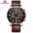 thumbnail image 1 of Vava Voom classic business Mans watches quartz watch luxury men's wrist watch black gold stainless steel waterproof wristwatch, 1 of 10