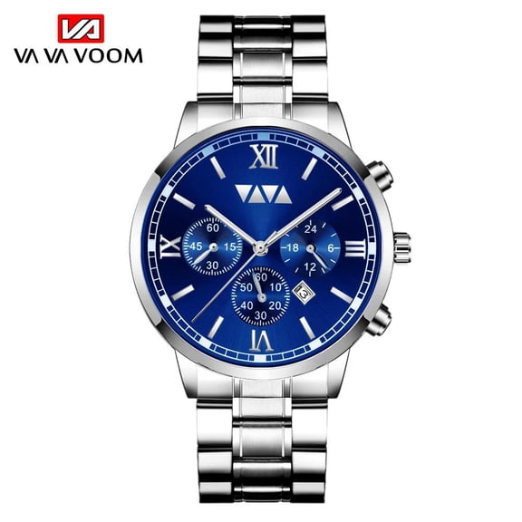 Vava Voom men's watch new mens watches fashion business calendar 3atm waterproof quartz luxury brand stainless steel clock sports watches