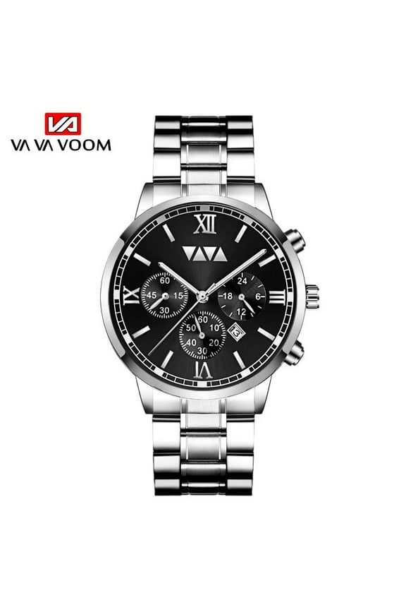 Voom men's watch new mens watches fashion business calendar 3atm waterproof quartz luxury brand stainless steel clock sports watches