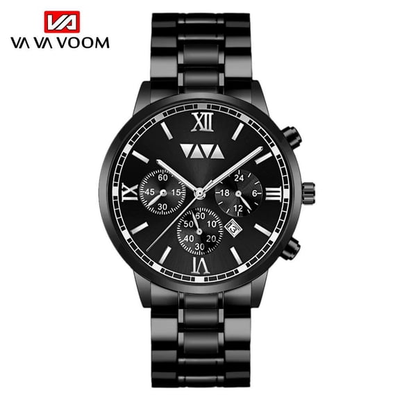 Vava Voom men's watch new mens watches fashion business calendar 3atm waterproof quartz luxury brand stainless steel clock sports watches