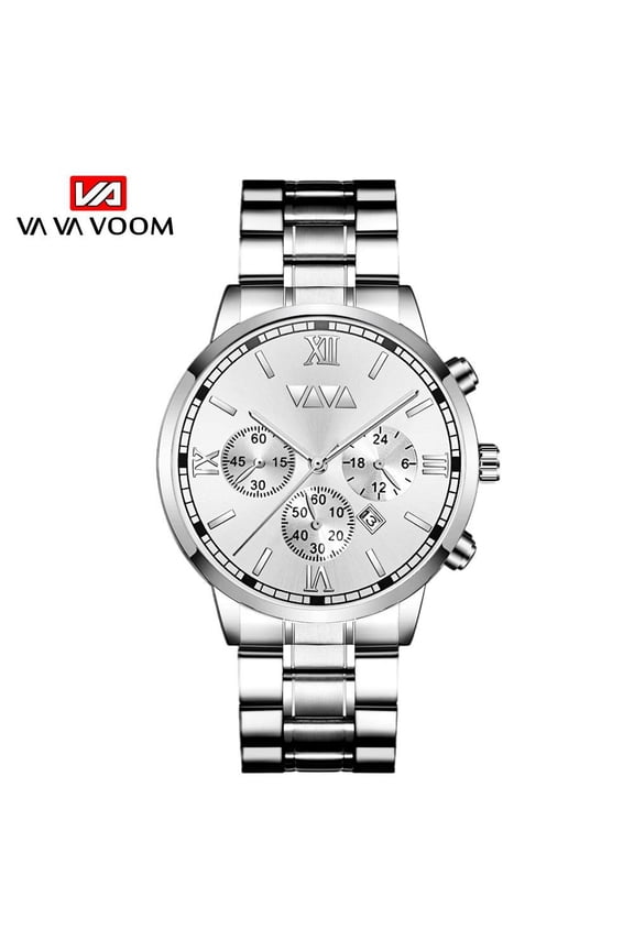 Voom men's watch new mens watches fashion business calendar 3atm waterproof quartz luxury brand stainless steel clock sports watches