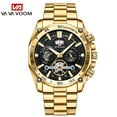 thumbnail image 1 of Vava Voom men sports watch mechanical style simulation Tourbillon calendar stainless steel waterproof clock black mens quartz wristwatches, 1 of 10