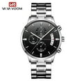 thumbnail image 1 of Vava Voom men stainless steel watches classic business Black Clock man 3Bar waterproof calendar quartz luxury mens wristattch free shipping, 1 of 10