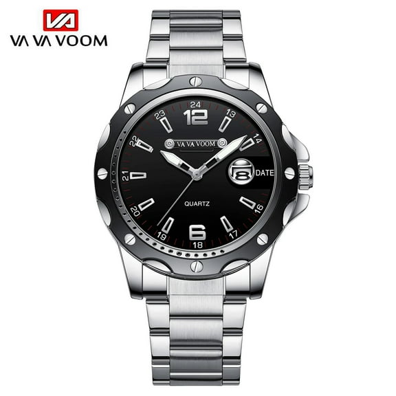 Vava Voom watch for men 3atm waterproof fashion original quartz calendar movement stainless steel dress banquet chronograph watches Reloj