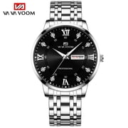 Vava Voom watch for men business style clock fashion casual quartz movement stainless steel strap waterproof calendar own brand wristwatch