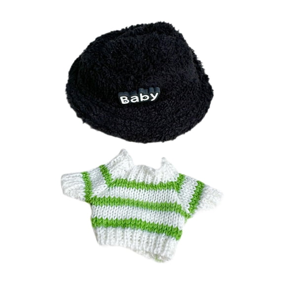 Vaveren 15cm 17cm Doll Clothes , Doll Sweater, Soft,Costumes Stylish Doll Accessories Dress up Doll Clothing Cartoon Hat sweater