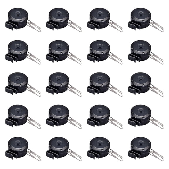 Vaveren 20 Pieces Perm Bar Wire Hanging Box Solid Wire Hanging Hook for Professional Black A