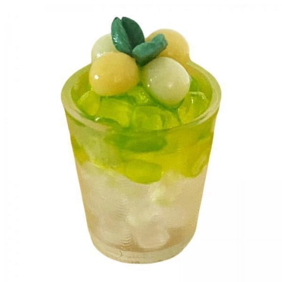 Vaveren 2xDollhouse Miniature Drink Pretend Play Toy for 1:6 1:8 Melon Iced Drink