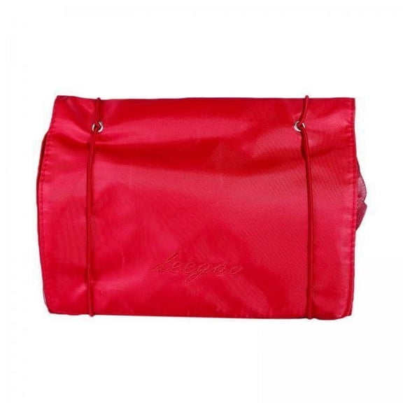 Vaveren 2xMakeup Cosmetic Bag Adjustable Tightness for Brushes Set Bathroom Red