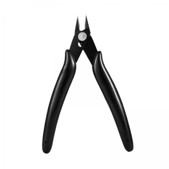 Vaveren 2xNail Art Scissors Metal Chain Cutter Nail Art Decorations Remover for Beauty Black