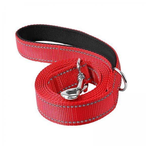 Vaveren 2xReflective Dog Leash Puppy Strong Heavy Duty for Large Medium and Small Dogs red