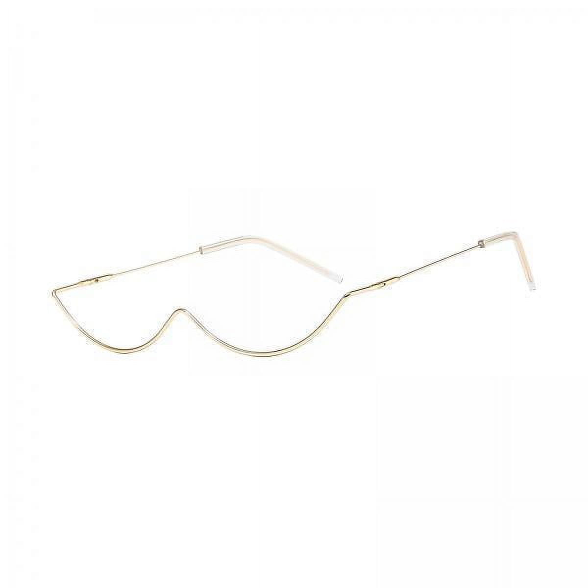 Spectacles Half Frame Vaveren 3xHalf Frame Glasses No Lens Half Rim Metal Frame for Party ...