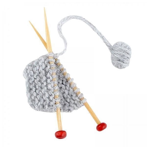 Vaveren 5x1:6 Scale Dollhouse Knitting Sweater Model Toy Favors Supplies for Gifts Gray