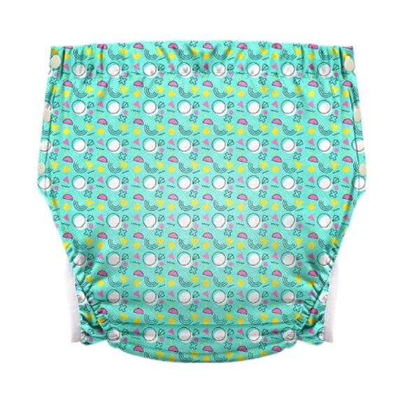 Vaveren Adults Cloth Diaper Breathable Lining Incontinence Pants for Seniors Old Man Symbol XXL