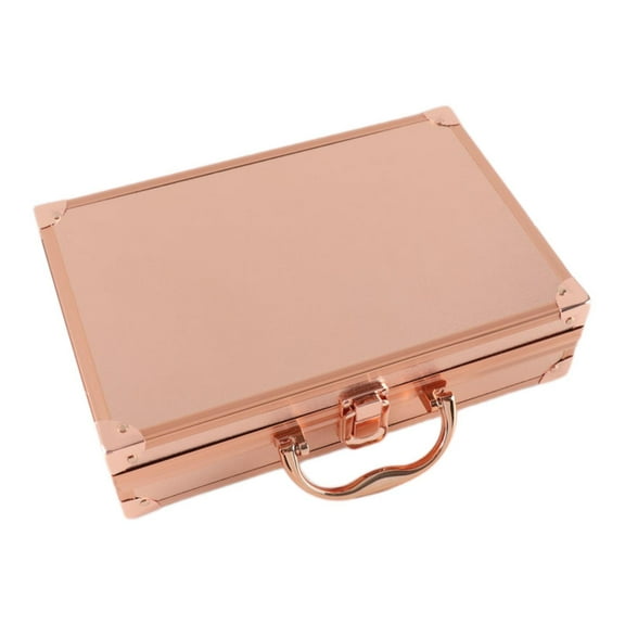 Vaveren Aluminum Alloy Tool Case Ear Cleaning Tool Box Cosmetic Case for Rose Gold