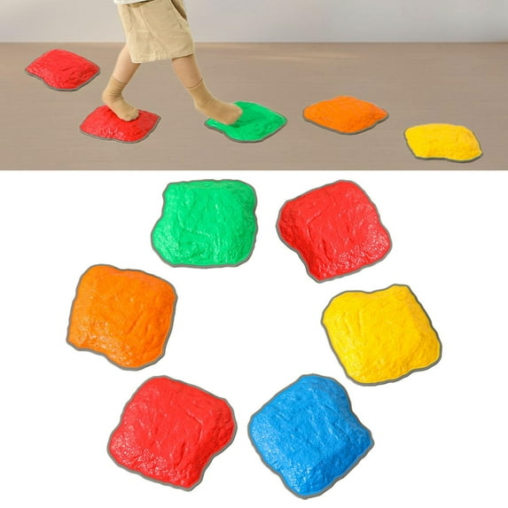 Vaveren Balance Stepping River Stones for Preschool Activities Indoor 6Pcs