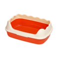 thumbnail image 1 of Vaveren Cat Litter Litter Tray Easy Clean High Sides Splashproof Pet Supplies Detachable Sturdy Kitty Litter Pan for Indoor Orange, 1 of 8