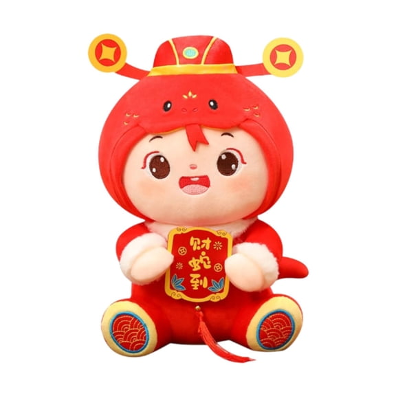 Vaveren Chinese New Year Snake Plush Toy Stuffed Animal Decorative Cute Traditional New