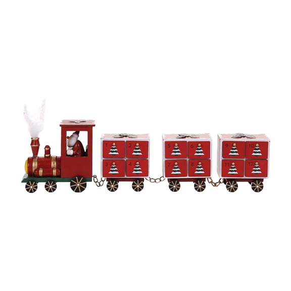 Vaveren Christmas Decoration Train Crafts Small Train for Christmas Festival Desktop