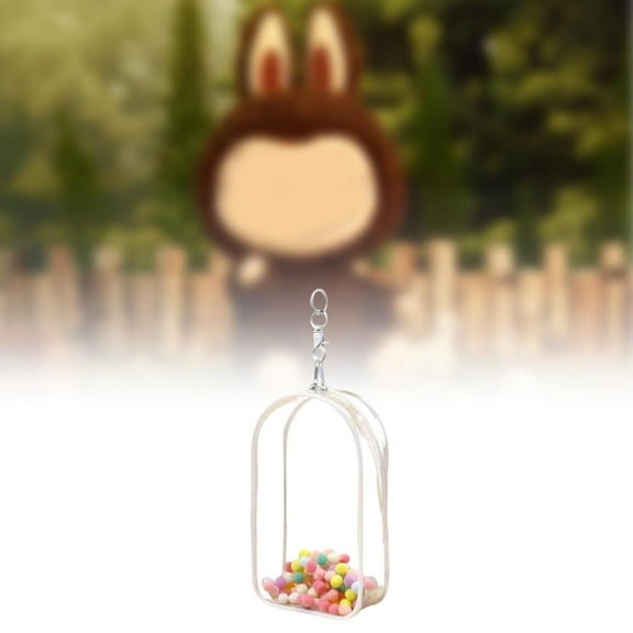 Vaveren Clear Figure Display Bag Compact Portable Versatile Mini Figure Storage Case White