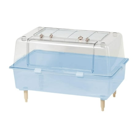 Vaveren Clear Hamster Cage Cute Small Pets Habitat Pet Enclosure Mice Hedgehog Rats blue