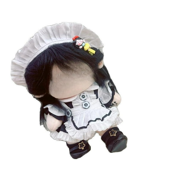 Vaveren Cotton Doll Maid Dress Clothing Fashion Make Your Own Dolls for 7.87inch Doll