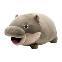 Vaveren Cute Hippo Plush Toy Hugging Plush Toy Birthday Gifts Realistic Decorative Plush Small