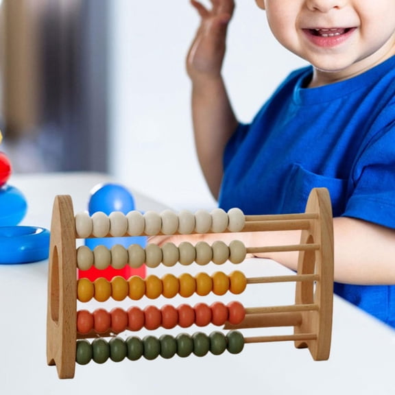 Vaveren Educational Abacus for Kids 5 Row Sturdy Counting Frame Toy for Home Playing