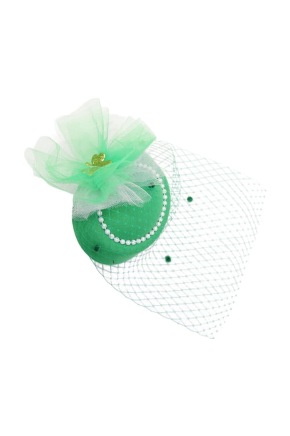 Festival Mini Fascinator Hat Hair Clips Barrettes Decoration Headdress Beaded Mesh Decor