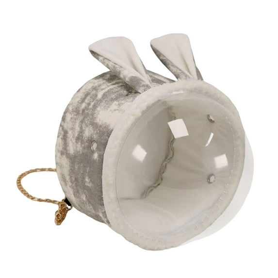 Vaveren Guinea Pig Carrier Backpack Lightweight Cage for Bunny Ferrets Small Animals Gray