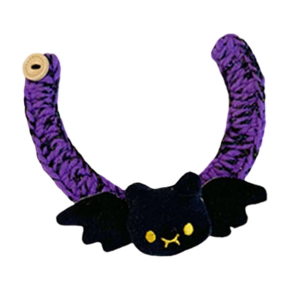 Vaveren Hand Knitted Cats Collar Halloween Hand Woven Scarf for Party Winter Holiday shaped XXL