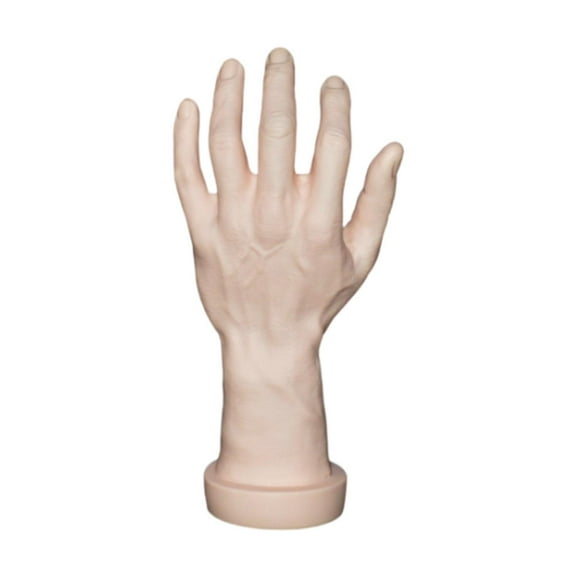 Vaveren Hand Model Fake Human Hand for Themed Party Cosplay Decoration Nail Training skin Left Hand