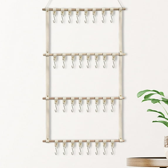 Vaveren Headband Holder Bow Hanger Hair Accessories Organizer for Clips Ties Bedroom Beige