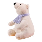 Vaveren Ice Bear Plush Toy Comfortable Birthday Present White Polar Bear for Living Room 40cm