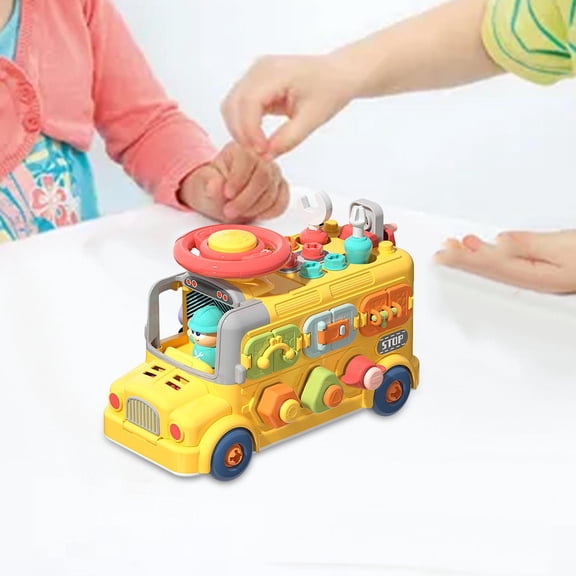 Vaveren Kids Bus Toy Assembly Engineering Car for Boys Girls Children Christmas Gift