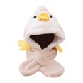 thumbnail image 1 of Vaveren Kids Hood Scarf Plush Animals Hat Bonnet Headwear Dress up for Boys Girls 2 in 1 Beige, 1 of 8