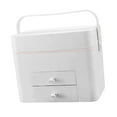 thumbnail image 1 of Vaveren Makeup Case with LED Lighted Mirror Portable Makeup Bag for Bathroom Dresser White, 1 of 8