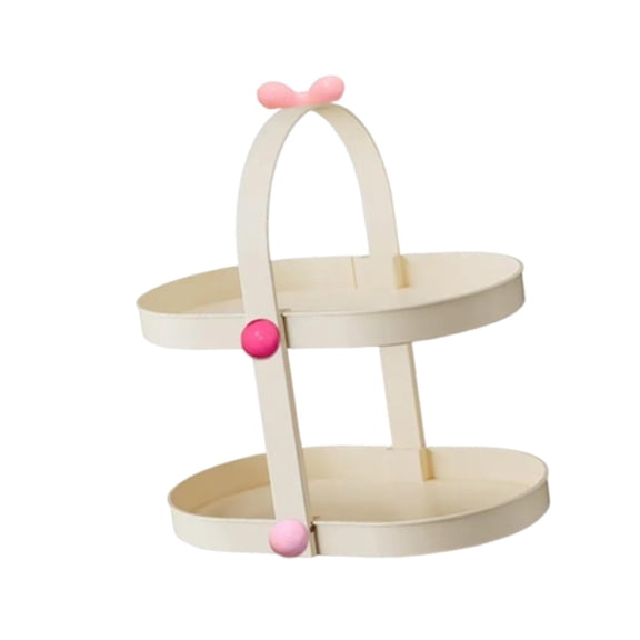 Vaveren Makeup Organizer Bathroom Counter Organizer Perfume Holder Cosmetic Storage Rack White