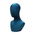 thumbnail image 1 of Vaveren Mannequin Head Shoulder Bust Businesses Shopping Mall Hats Display Stand Deep Blue, 1 of 8