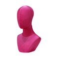 thumbnail image 1 of Vaveren Mannequin Head Shoulder Bust Businesses Shopping Mall Hats Display Stand Rose Red, 1 of 8