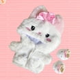 thumbnail image 1 of Vaveren Plush Doll Clothes Clothing Doll Animal Cosplay Costume Dress up Hooded Jumpsuit White, 1 of 8