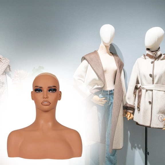 Vaveren Realistic Female Mannequin Head Showing Stand for Hat Beauty Accessories